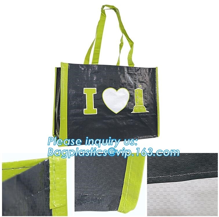 Fashion WaterProof PP Woven Laminated Handle Shopping Bag,fashion laminated reusable pp woven big shopping woven bag
