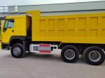 Manual Transmission Type Sinotruk HOWO Dumper Truck 10 Wheeler Yellow Color