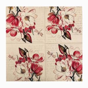 Quality Biodegradable Floral Paper Napkins Compostable Recyclable For Hotel wholesale