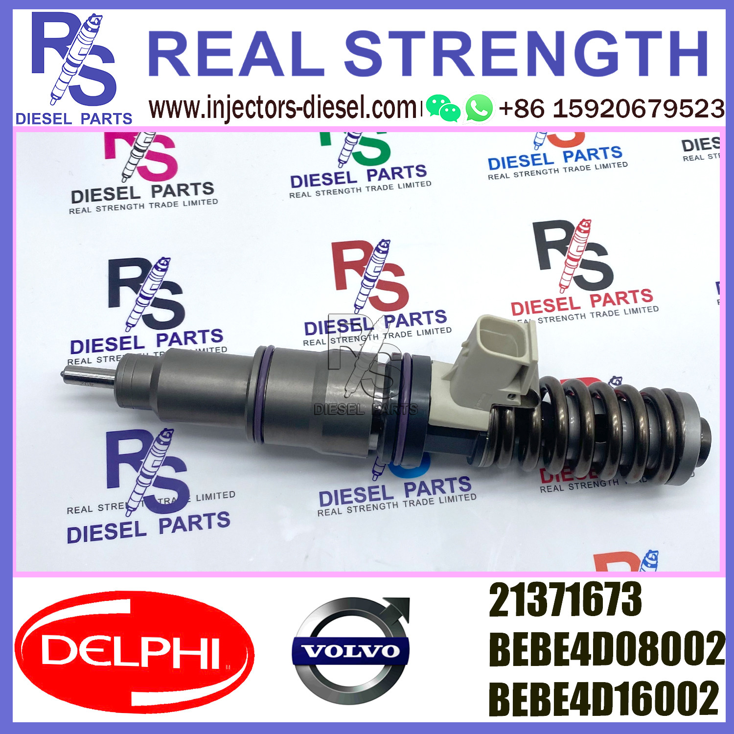 DELPHI 4pin injector 21371673 Diesel pump Injector V-O-L-V 21371673 BEBE4D08002 BEBE4D16002 for V-O-L-V MD13 HIGH POWER