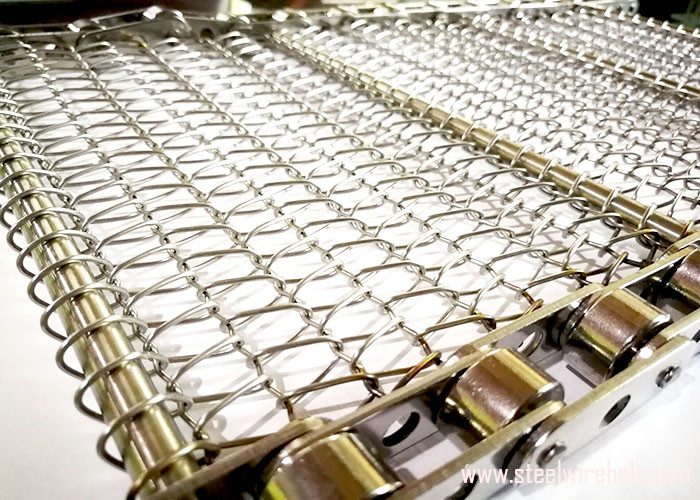 Selected Stainless Steel Chain Mesh Conveyor Belt , Metal Mesh Belt Heat Treatment