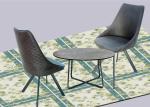Modern Metal Legged Dining Chairs Grey Robust Legs Slip Proof Home Furniture