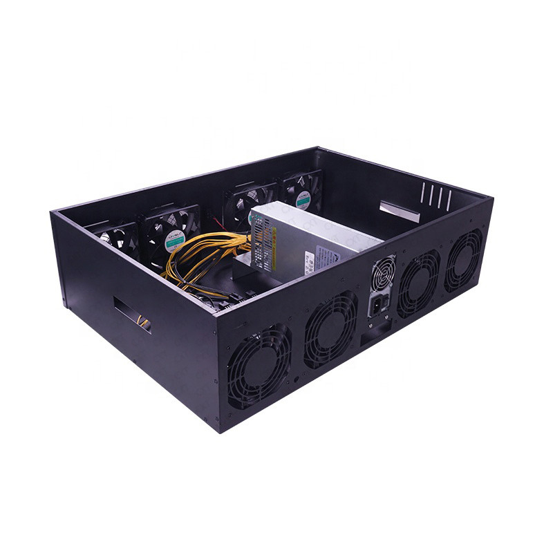 Crypto Graphics Mining Frame Rig 65mm Silent 8 GPU for ethereum
