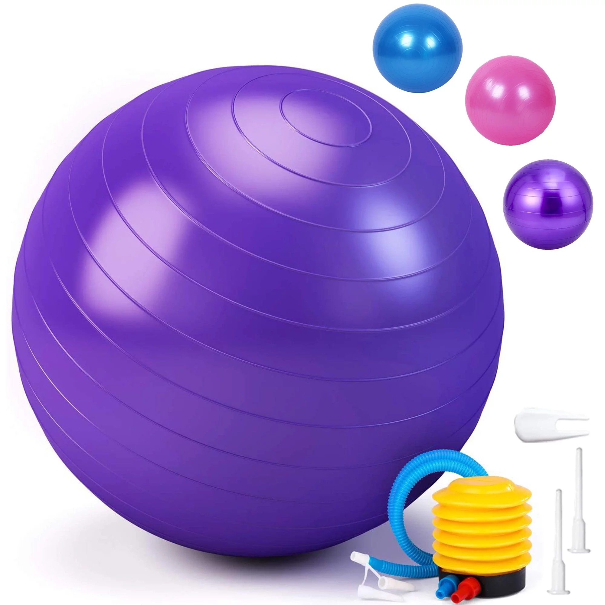 Exercise Ball Pilates Yoga Ball for Fitness Pregnancy Stability Balance Ball Chair with Quick Pump