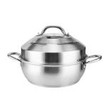 30cm Stainless Steel Double Bottom Cookware Steamer Pot Set