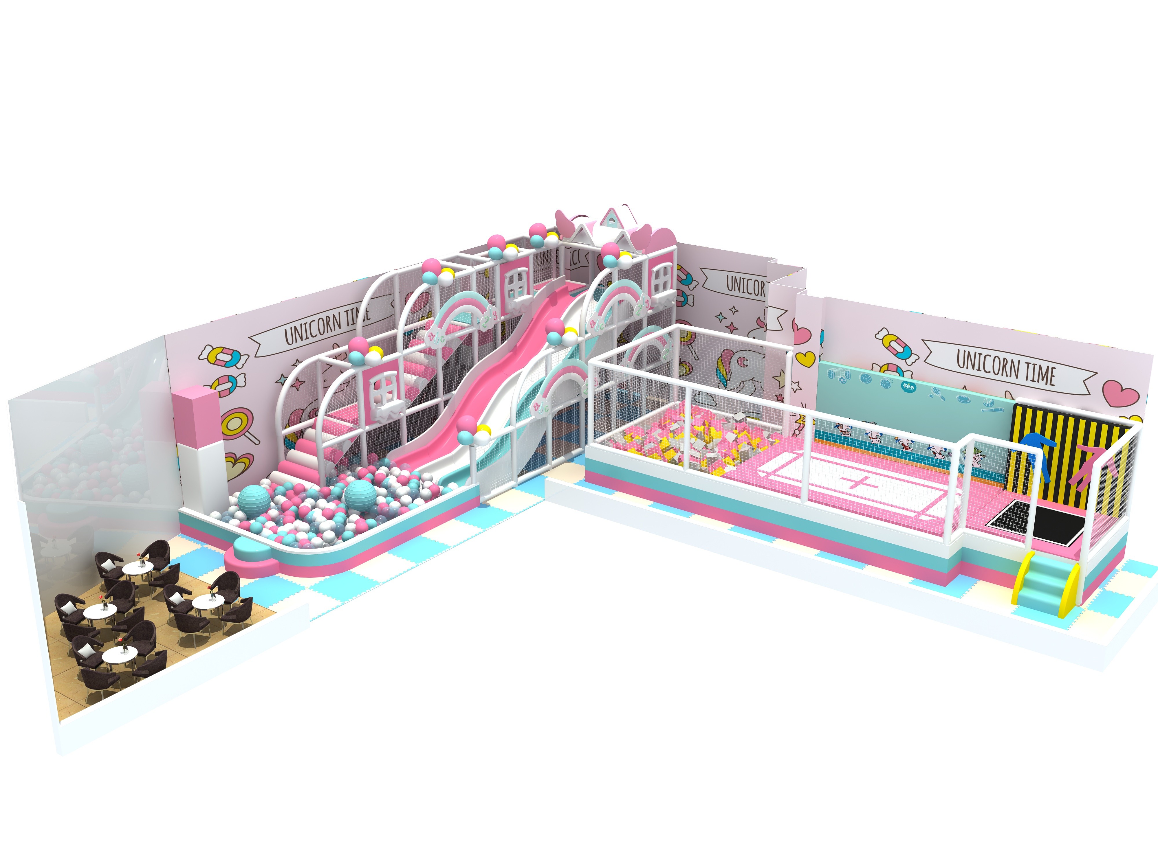 Candy House childrens soft play area , Anti crack indoor foam play structures