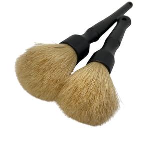 Quality Natural Boar Hair Valeting Car Detailing Brush 2pcs wholesale