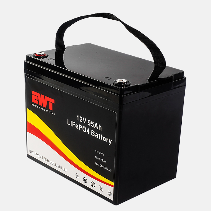 EV RV Car Storage Rechargeable 12V Lithium ion LFP LiFePO4 Battery 12.8V 95Ah Lithium Iron Phosphate Battery