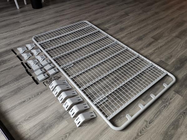 YH-E-022 Q2 Universal Platform Flat Iron Steel White / Black Roof Rack Luggage