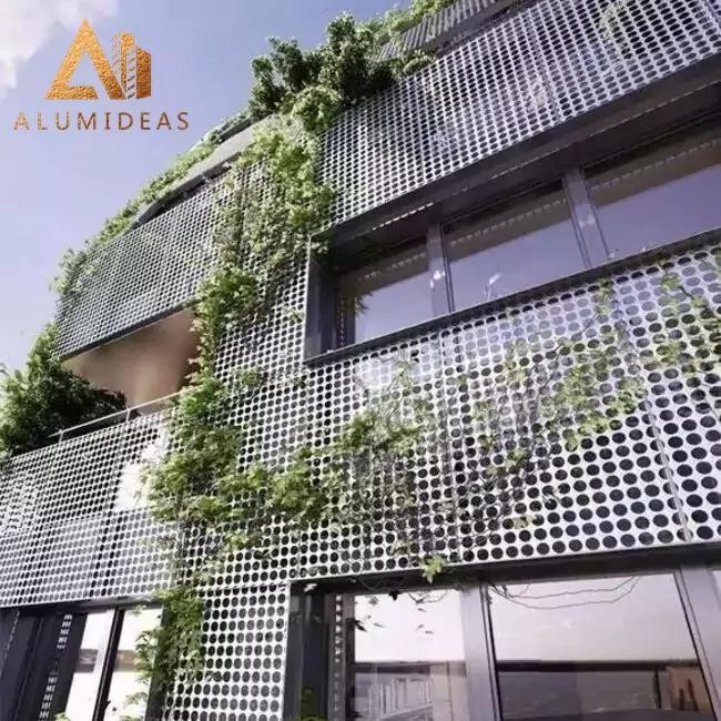 Aluminum Modern Perforated Metal Decorative Panels Outdoor