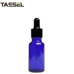 Blue 93.6mm Essential Oil Glass Bottles Frost Blue Glass Dropper Bottles