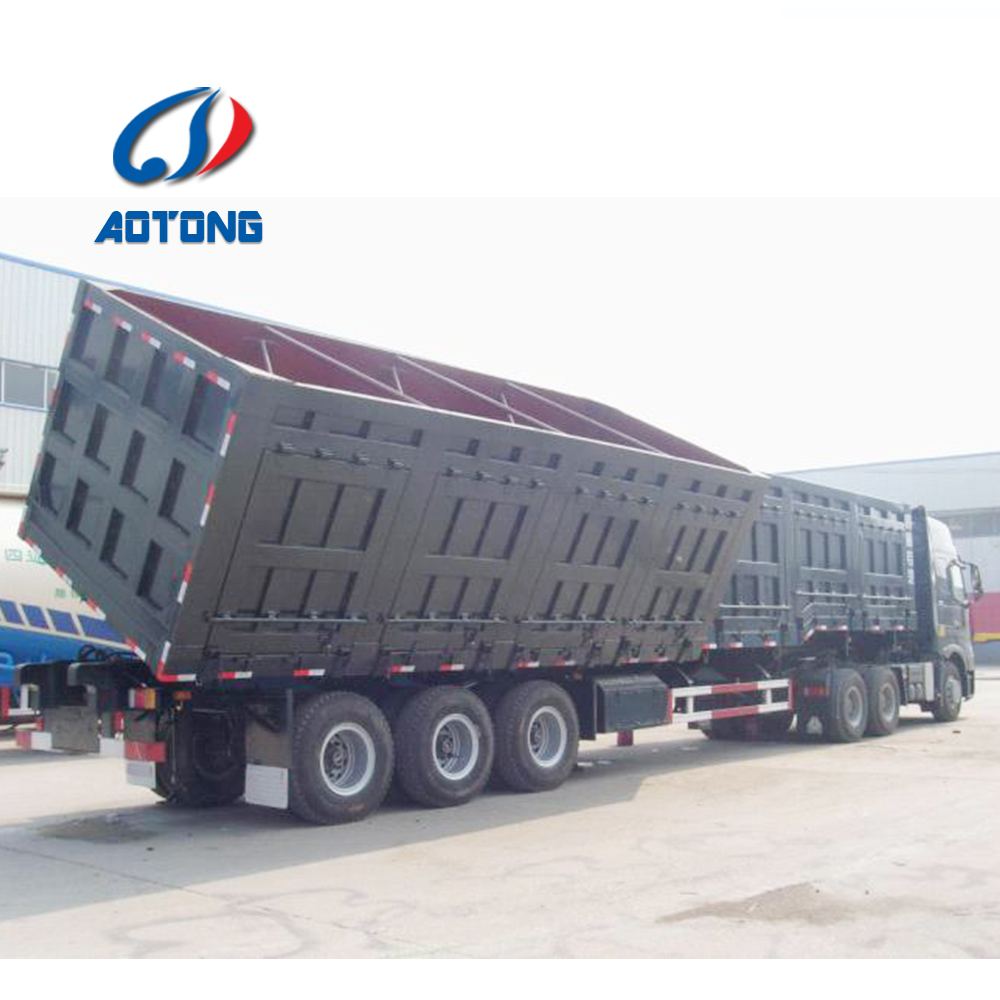 Truck Trailer 40 Cubic Meter Dump Tipper Semi Trailer with JOST or Yahua Landing Gear