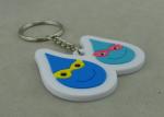 Small Blue Promotional Customized Keychains For Give Away Gifts