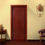 Mahogany Bedroom PVC Wooden Doors 50mm Prehung Interior Wood Doors