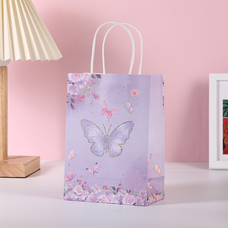 Custom Boutique Pink Kraft Handle Paper Bags With Gravure Printing And Customized Logo