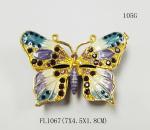 Pewter wholesale Butterfly shape custom metal jewelry box