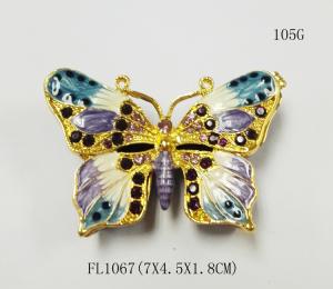 Quality Pewter wholesale Butterfly shape custom metal jewelry box wholesale