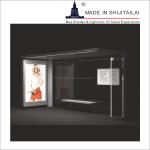 Galvanized Tempered Glass 2340mm A3 Bus Stop Shelter