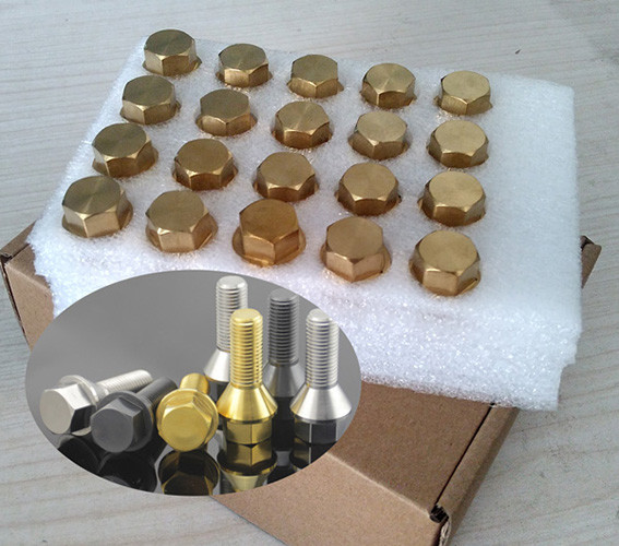 Gold Titanium Wheel Bolts Shank 26mm For BMW F/G Chassis & Mini