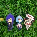 Cute 3D 2D PVC Anime Figures Charms