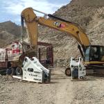 Heavy Hydraulic Stone Breaker For 50-60ton Excavator Guide / Irregular Shape