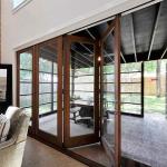 Aluminum Frame Commercial Aluminium Doors Tempered Glass Double Folding Durable