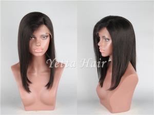 Quality 12'' - 36'' Silky Indian Real Lace Front Vrgin Hair Wigs No Chemical No Fiber wholesale