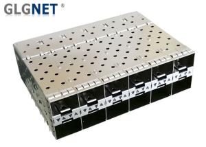 Quality 2X6 Stacked SFP+ Cage Connector 10G Data Rates 12 Ports Fiber Female SFP Connector wholesale