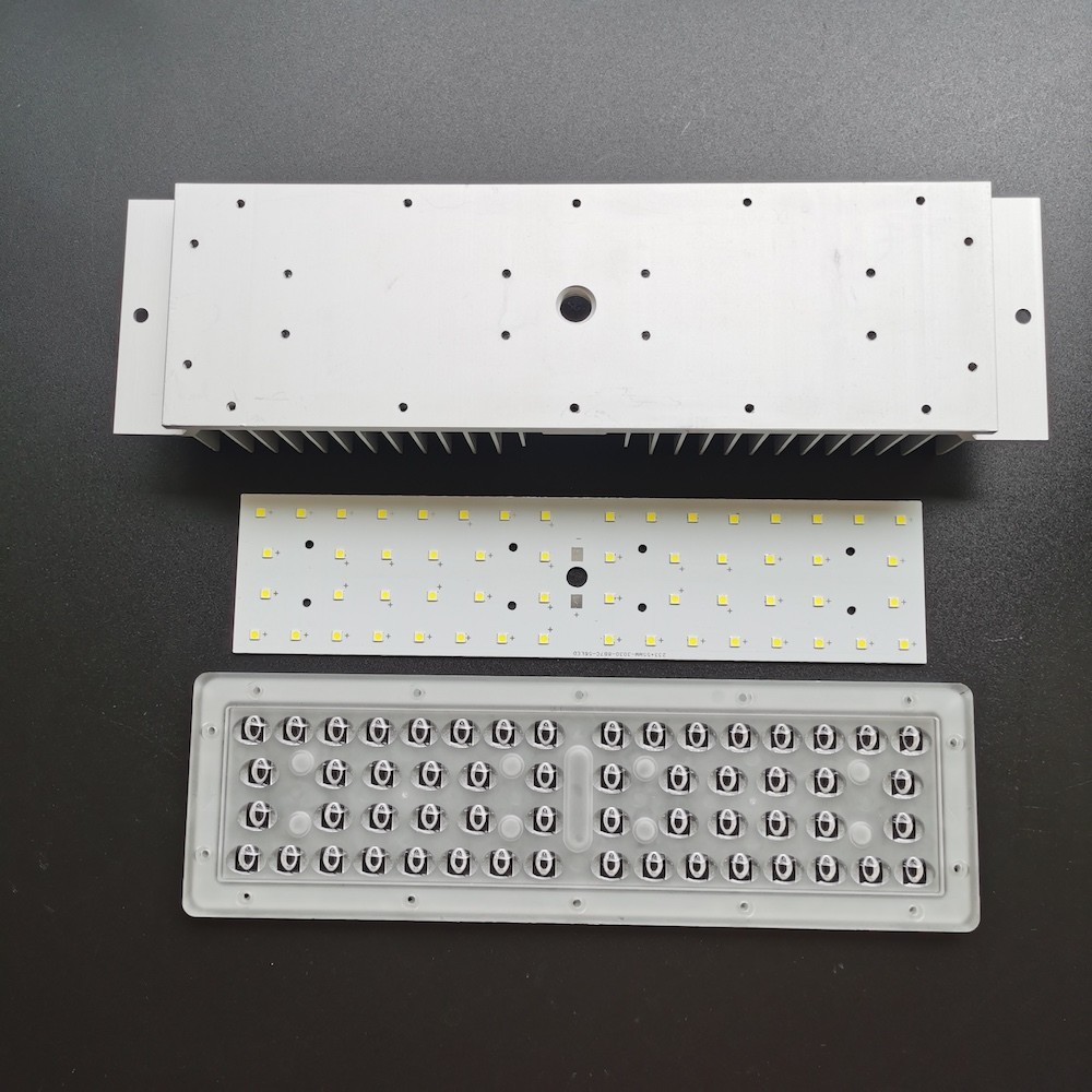 50W SMD 3030 Modul Led Lens , 56 In 1 Led Street Light Lens Optical Grade PC Lens