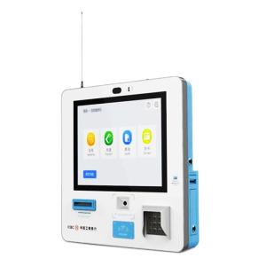 China Supermarket Self Ordering Ipad Kiosk Wall Mount With Card Reader on sale