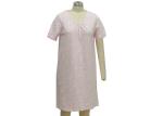 Natural 100 Cotton Short Sleeve Nightgown , V Neck Night Dress For Womens