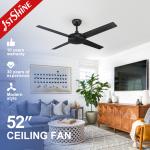 European Style Commercial Engineering Ceiling Fan Metal Blade for Silent Living