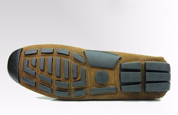 Handmade Bandage Mens Brown Suede Walking Shoes Non - Slip Genuine Leather