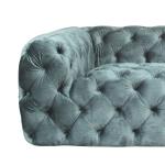 190cm Length dark green Living Room Velvet Fabric Button Tufted Sofa