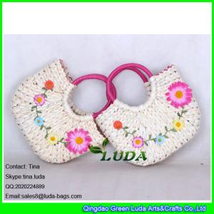 Quality LDYP-115 2015 hot sale cornhusk straw handbag flower power straw bag wholesale