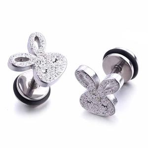 Quality High quality cute gold earrings girl shiny rabbit stud earrings wholesale