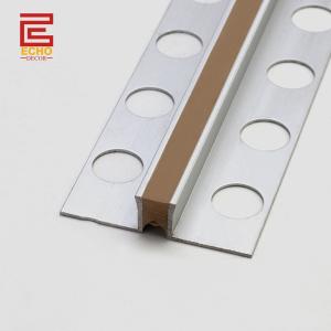 Quality Aluminum Floor Transition Strips Tile Concrete Joint Filler Strip 2m wholesale