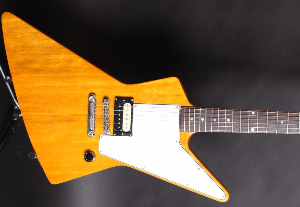 Custom Explorer Electric Guitar Solid Mahogany Body In Natural