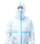 Full Body Disposable Coverall Suit , Chemical Protective Coverall Safety