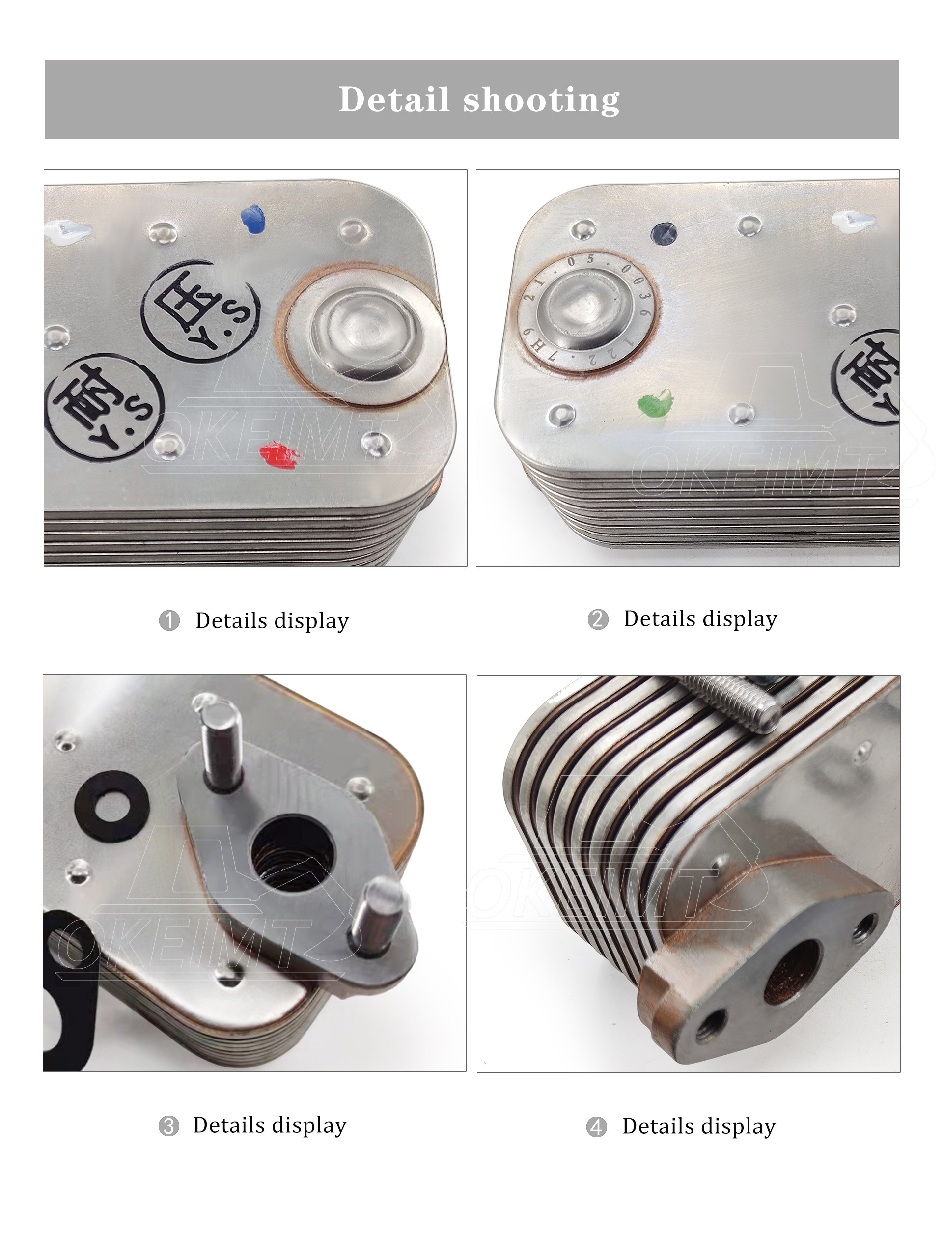 225-6817 Oil Cooler Core For CATEE Engine C4.4 3504C 3504E 420D 910K 914G 914K 920K IT14G