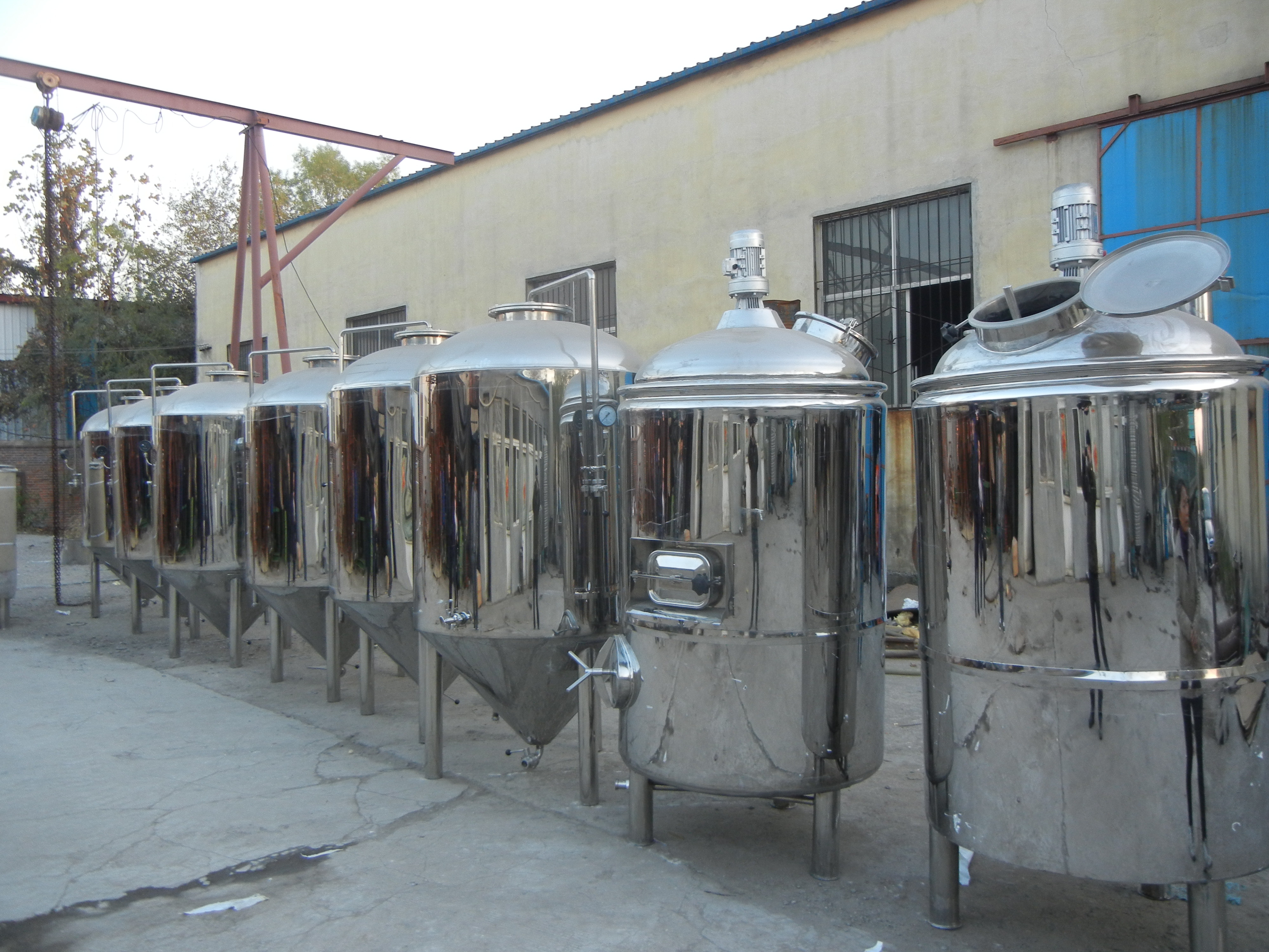 500L luxury red copper Beer making machinery used in a restaurant and microbrewery