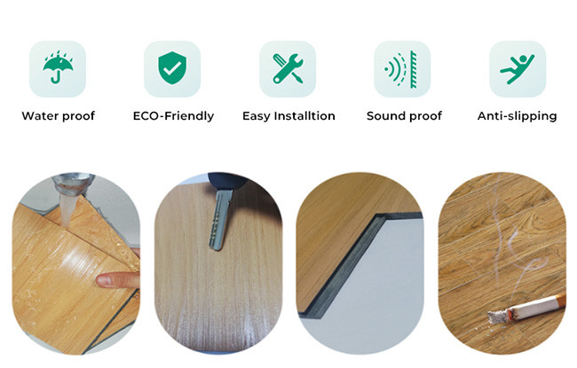 Wear Resistance Commercial Vinyl Plank Flooring 6mm 100% Eco Friendly