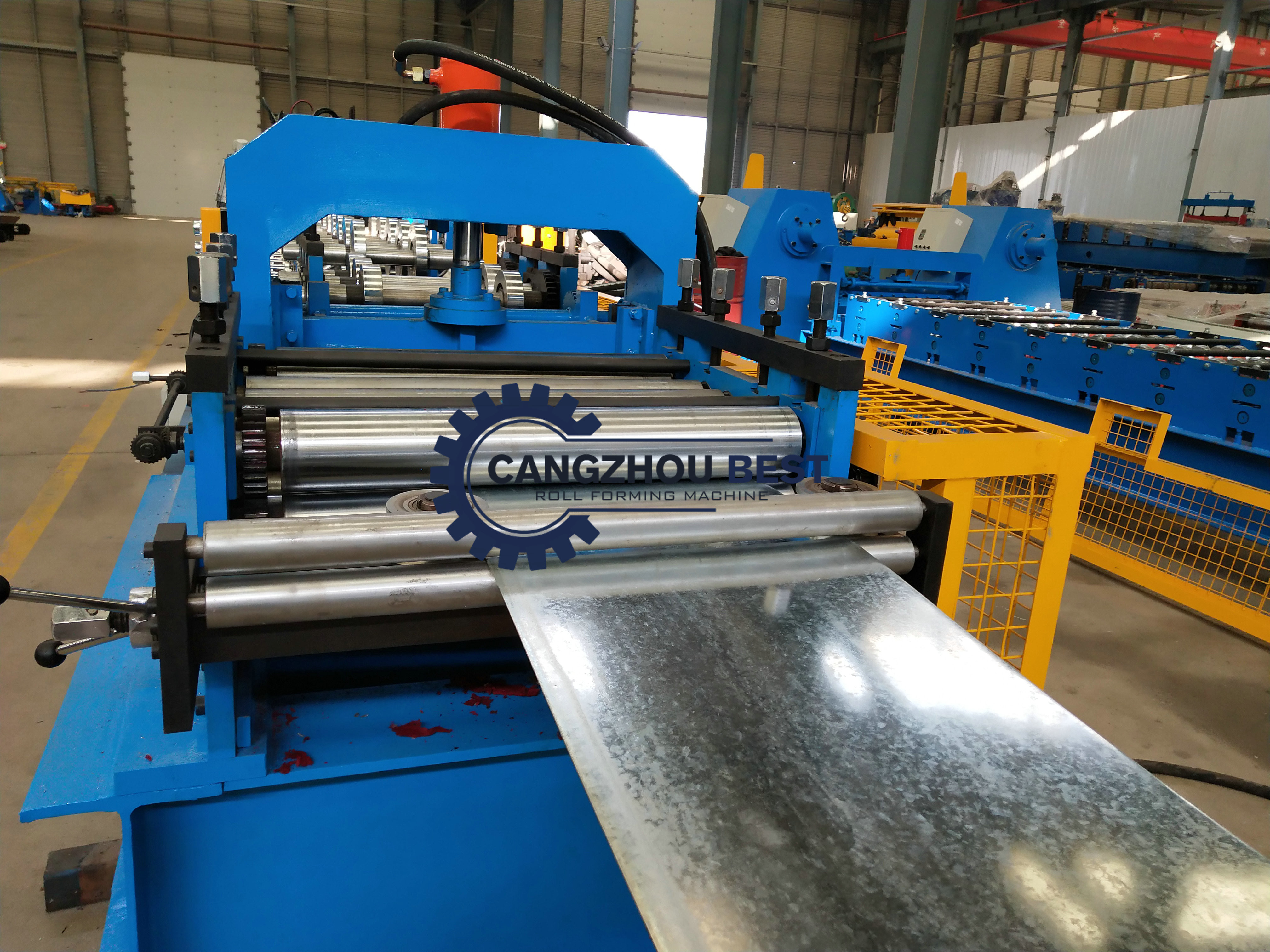 Metal Automatic C Purlin Roll Forming Machine Punching Hole Stud Steel Beam Roof Truss