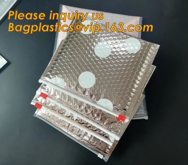 Cosmetic Pink Slider Padded Bag/Silver k Bag With Bubble,Padded Envelopes Cheap Aluminium Foil k Holographic