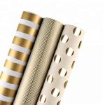 Moisture Proof Recyclable Wrapping Paper Smooth Metallic Foil Shine For Clothing