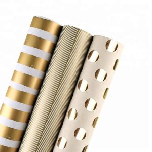 Quality Moisture Proof Recyclable Wrapping Paper Smooth Metallic Foil Shine For Clothing / Shoes wholesale