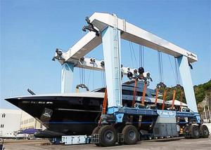 Quality 120 Ton Harbour Port Rubber Wheel Boat Hoist Crane 5m-110m Span wholesale