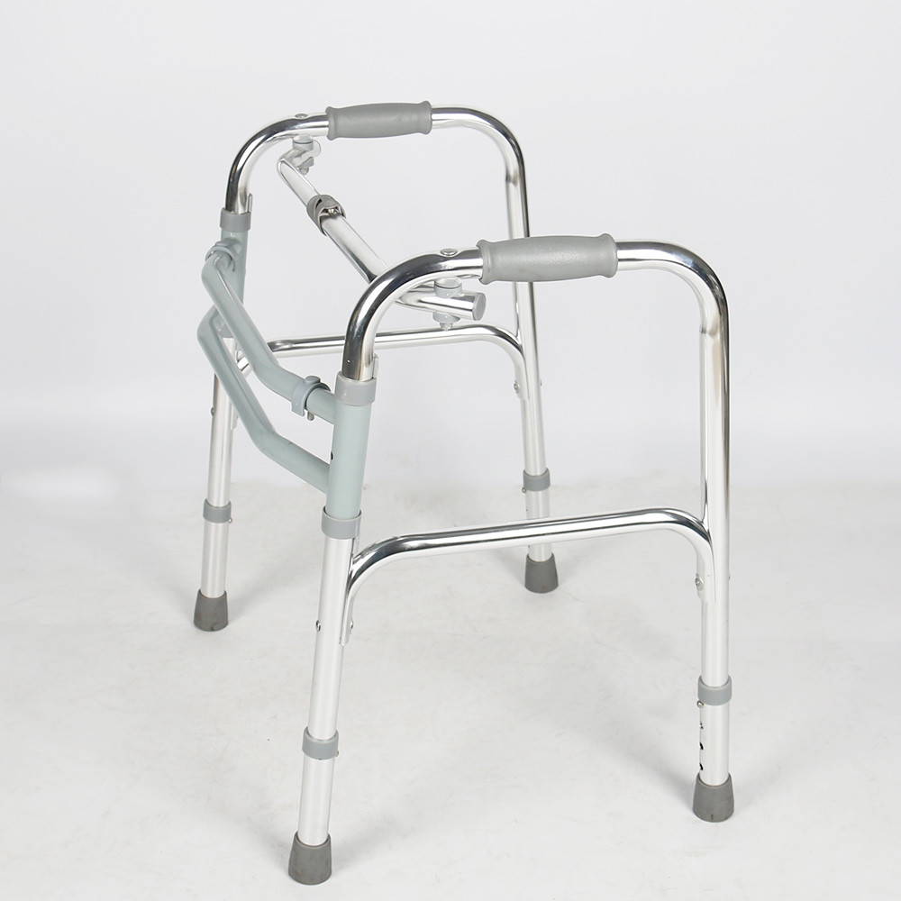 76cm Height Lightweight Aluminum Walker For Elderly Easy To Fold Walking Aids