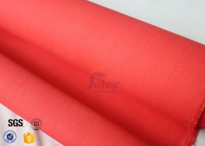Quality 0.45Mm 530GSM Fiberglass Cloth Roll Red Acrylic Coated For Welding Blanket wholesale