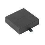 Custom Black Jewelry Paper Box With Bag Necklace Sliding Gift Box Ribbon Tab